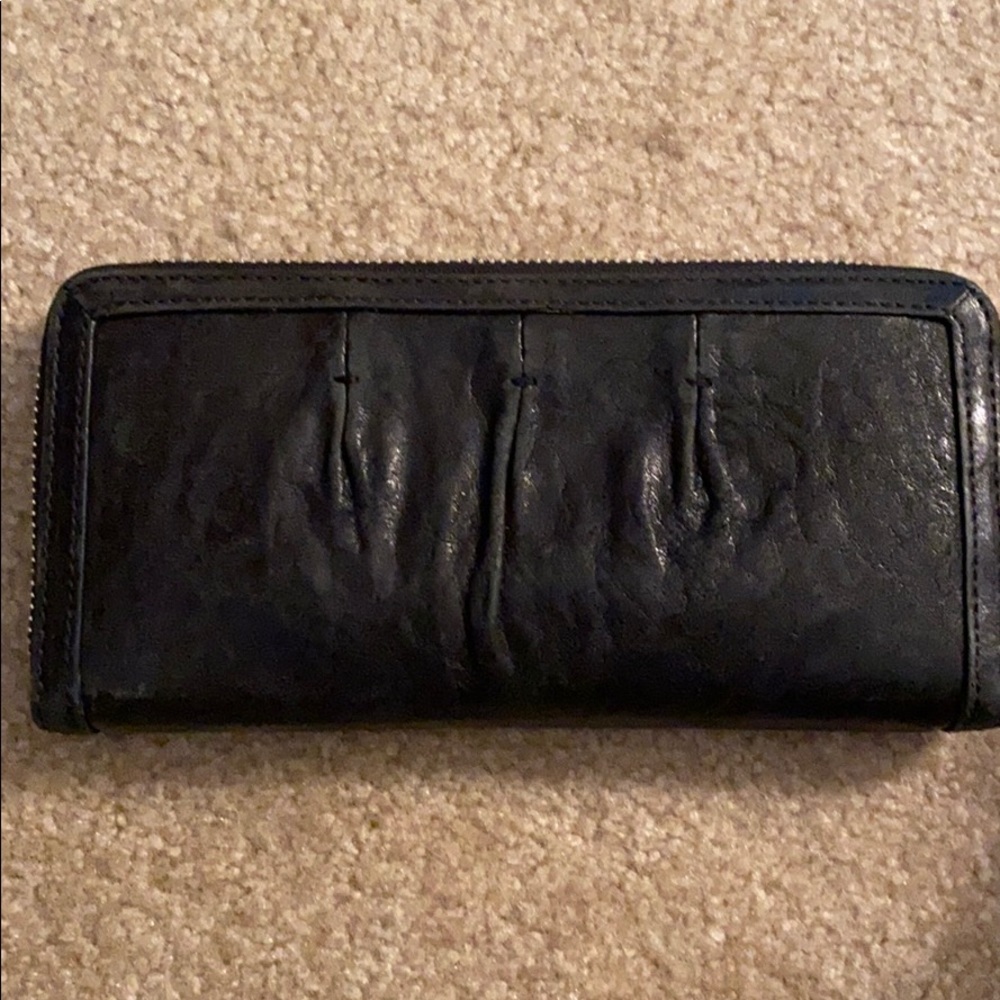 Cole Haan Black Leather Fill Sized Wallet